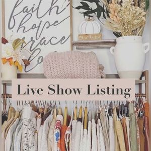 Live show listing. Thank you 💕🙏😊